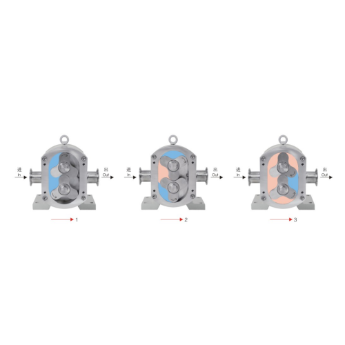 Pompe de lobe de qualité sanitaire en acier inoxydable